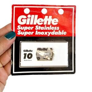 New Vintage 1991 Gillette Super Stainless Razor Blade Replacements 10 Ct